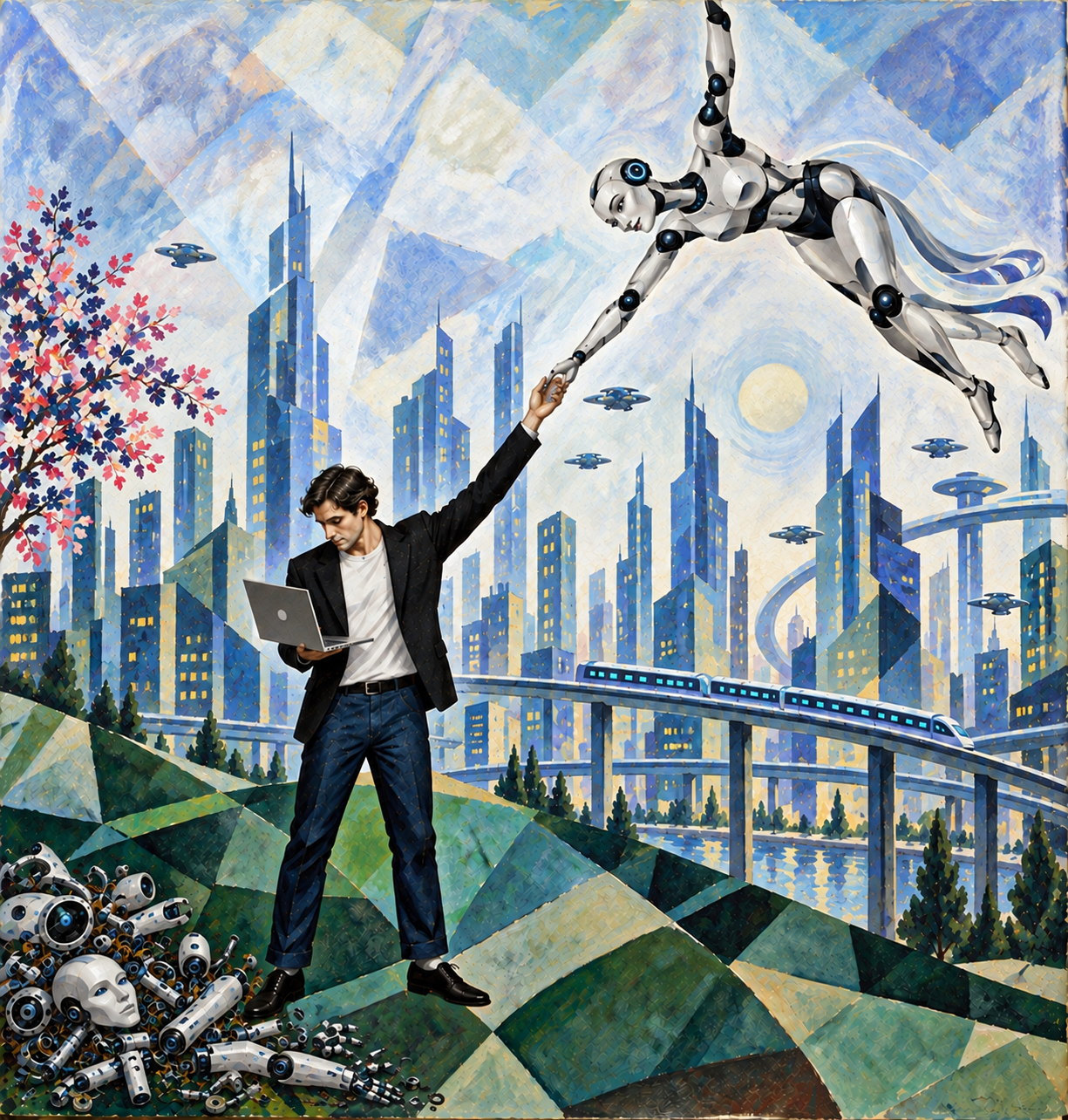 The Promenade (after Chagall)